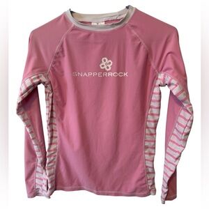 Snapper Rock Pink and White Rash Guard Size Kids 14